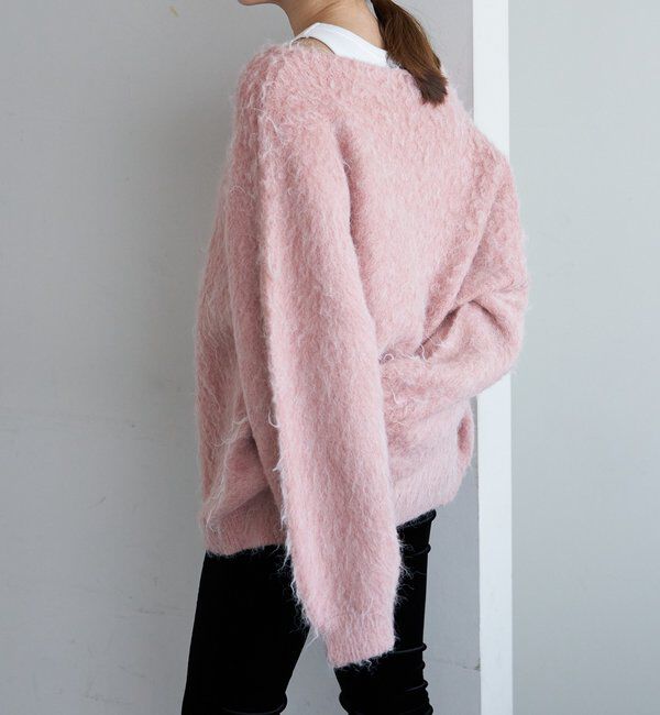  「【着映えニット】シャギーＶネックプルオーバー」|ニット・セーター|