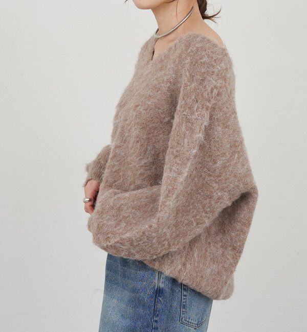  「【着映えニット】シャギーＶネックプルオーバー」|ニット・セーター|