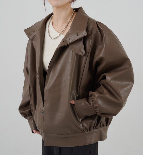  「フェイクレザーブルゾン」|ブルゾン・スタジャン|
