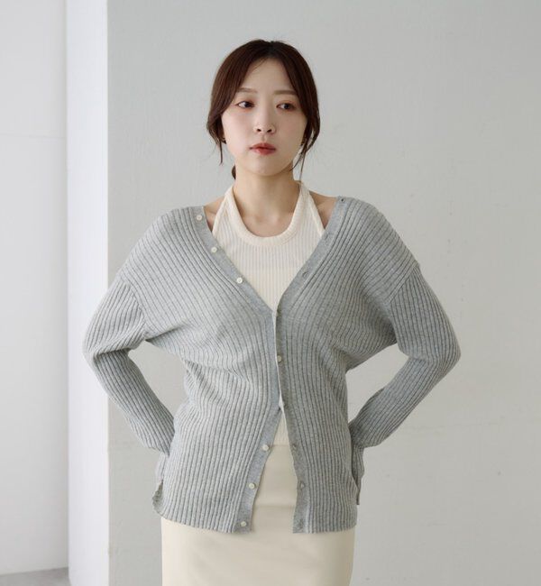  「2WAYリブカーディガン」|カーディガン|