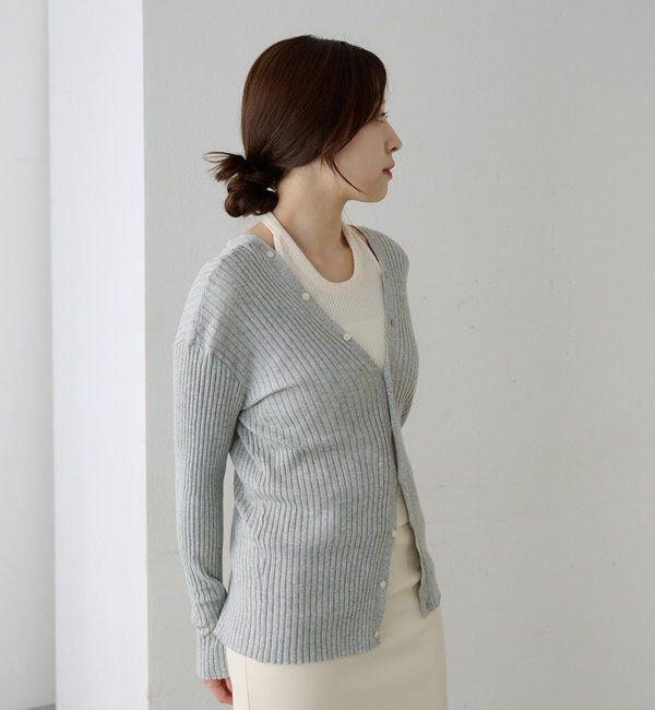  「2WAYリブカーディガン」|カーディガン|