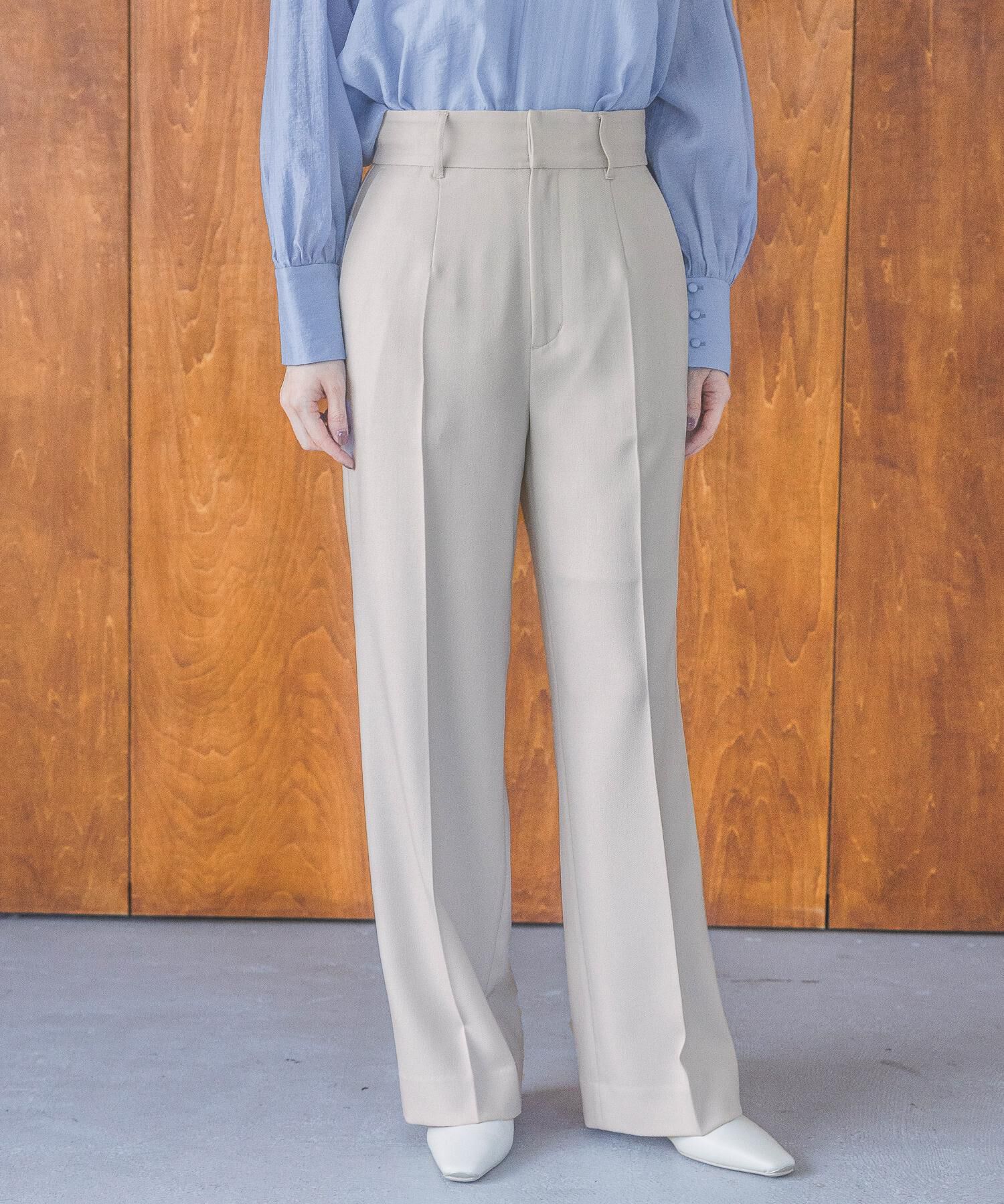 A part by 「【セットアップ対応】LNTサージストレートパンツ」|スラックス|ベージュ