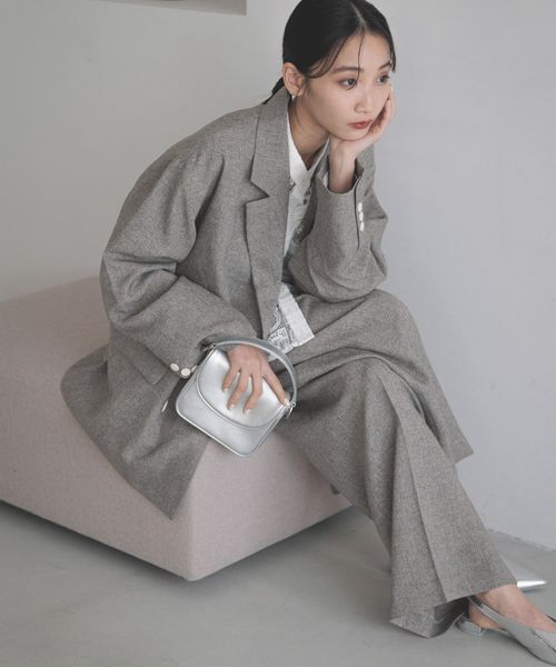 LOWRYS FARM「メランジツイルワイドパンツ」|チノ|