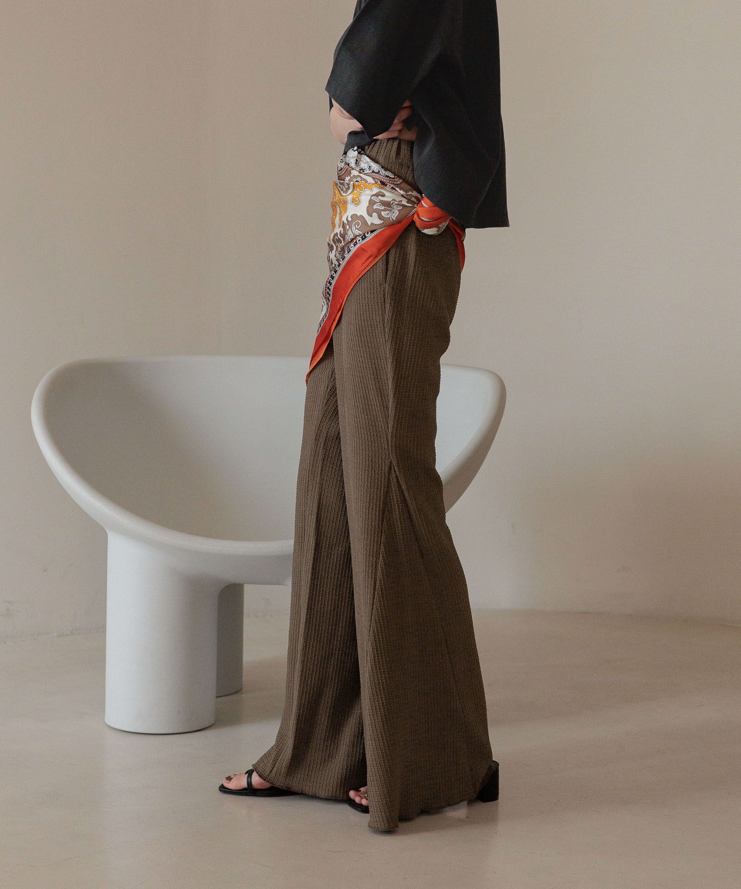 LOWRYS FARM「アソートフレアパンツ」|チノ|