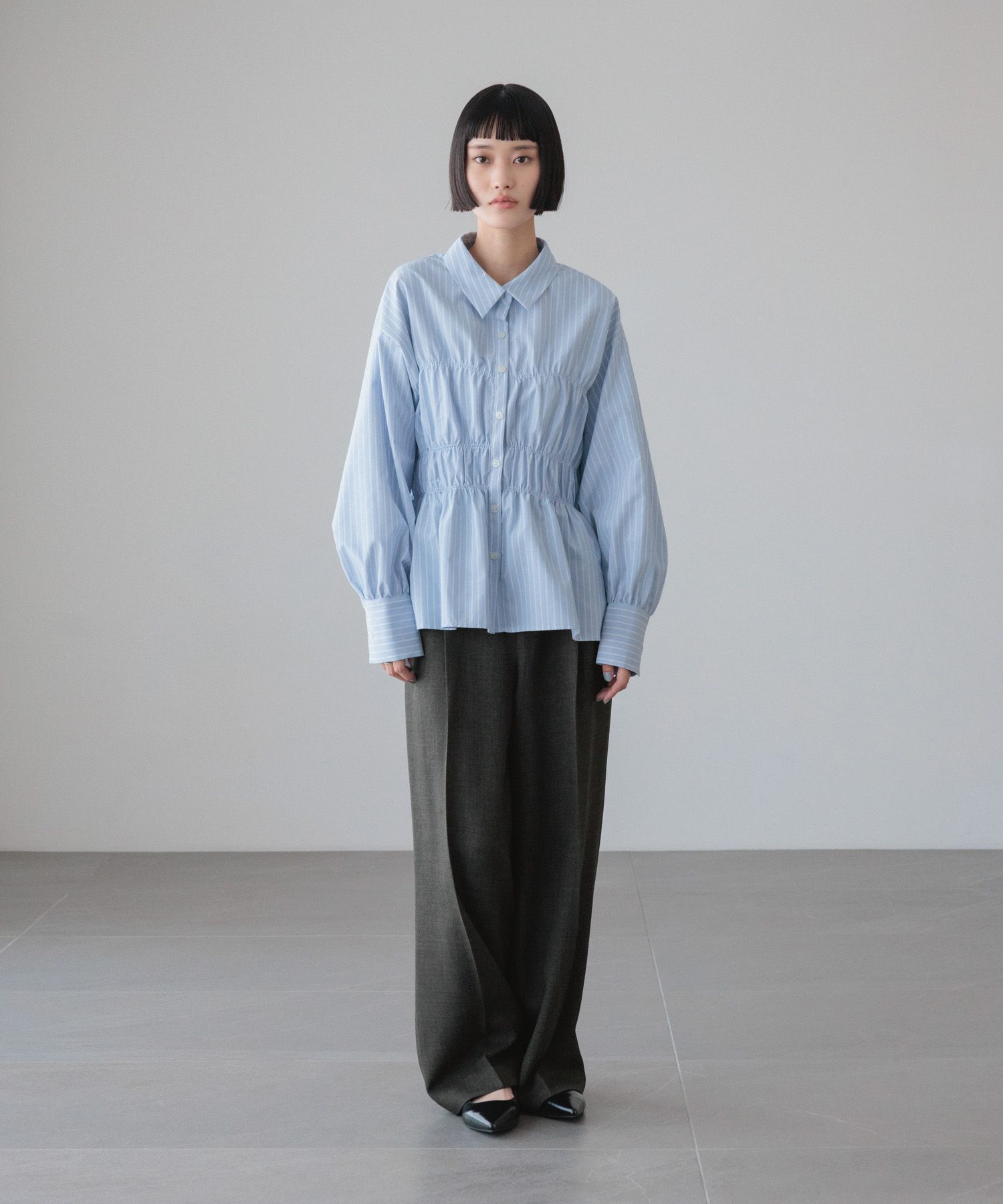 LOWRYS FARM「メランジツイルワイドパンツ」|チノ|