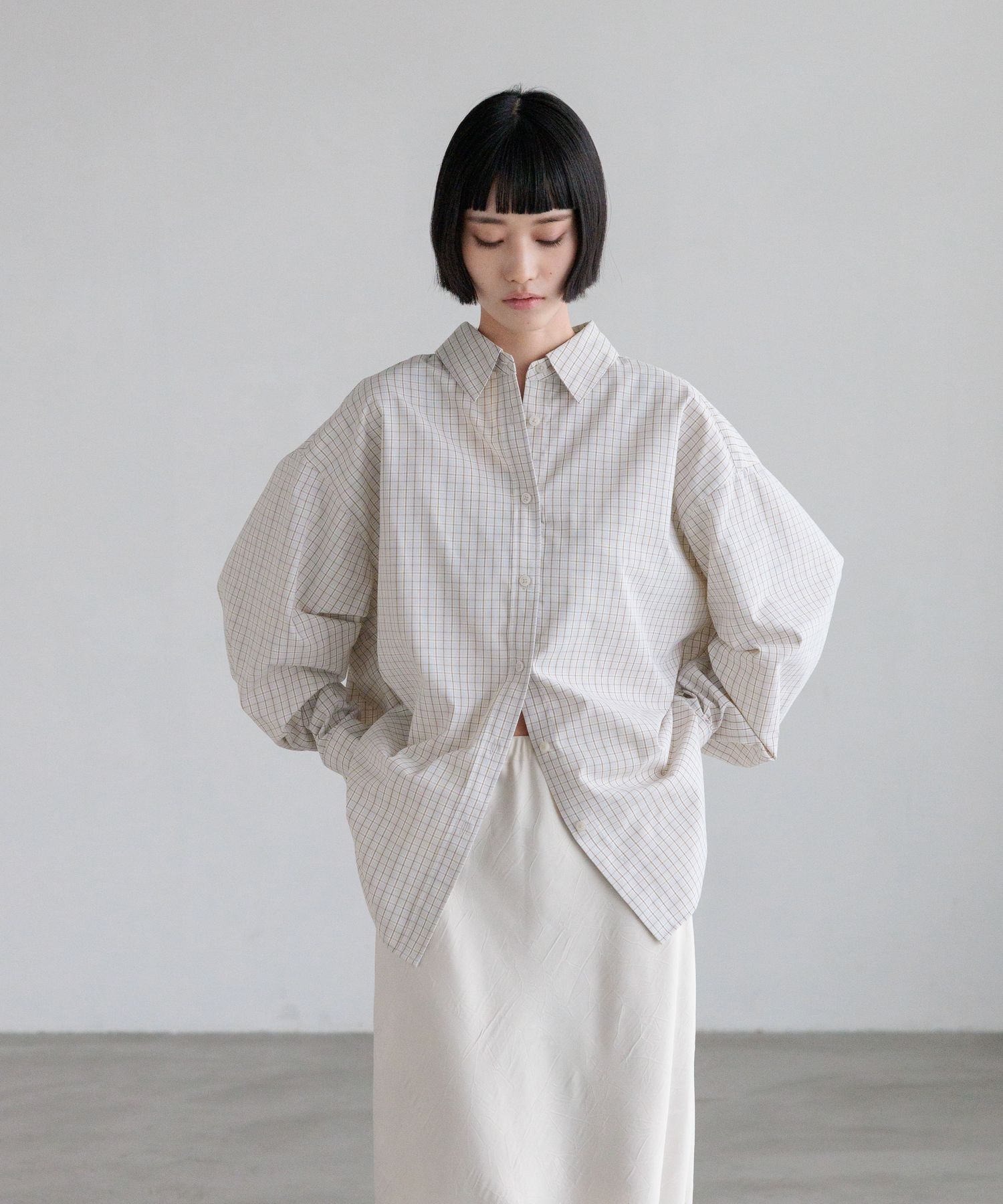 LOWRYS FARM「チェックBIGシャツ」|シャツ・ブラウス|GRY2