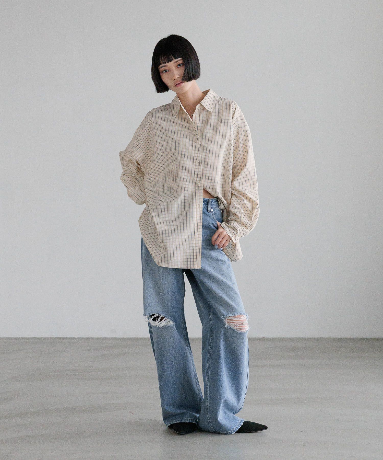 LOWRYS FARM「チェックBIGシャツ」|シャツ・ブラウス|