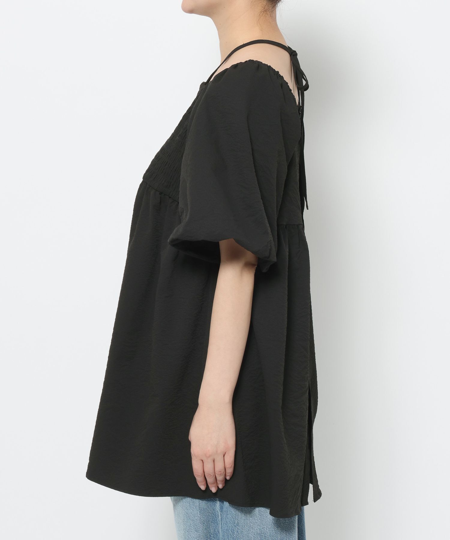 LOWRYS FARM「ペプラムチュニックＳＳ」|シャツ・ブラウス|