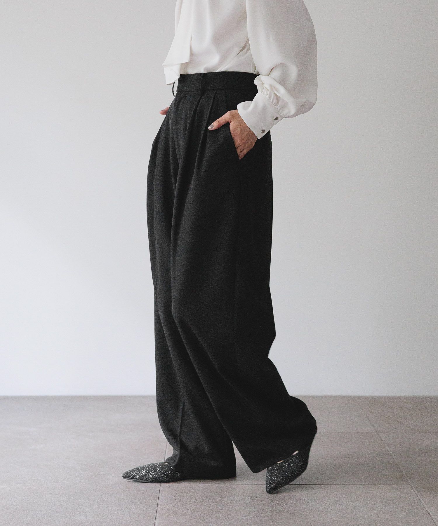  「【入卒／セレモニー】ワイドパンツ」|スラックス|