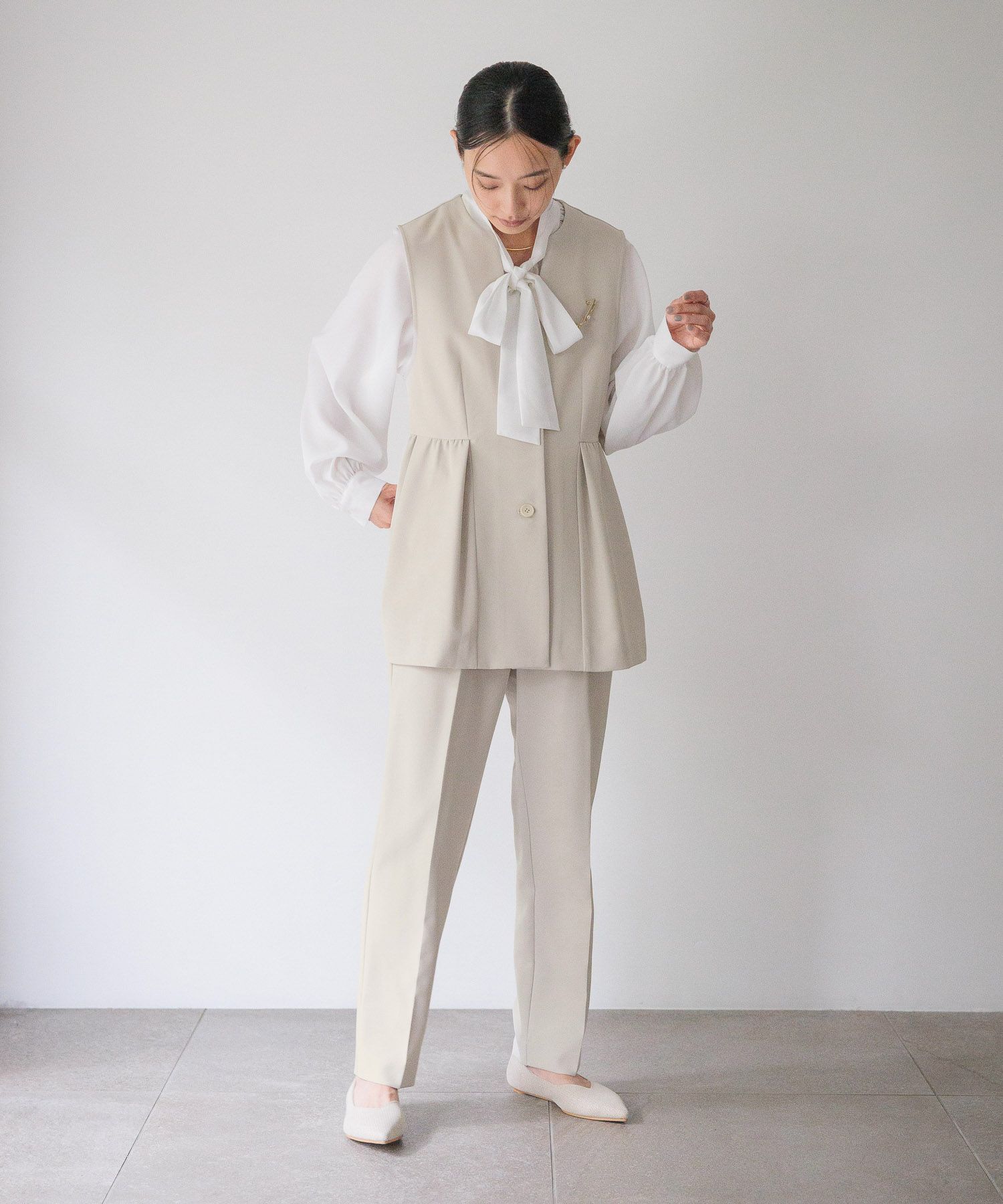  「【入卒／セレモニー】　ペプラムジレ」|ベスト・ジレ|