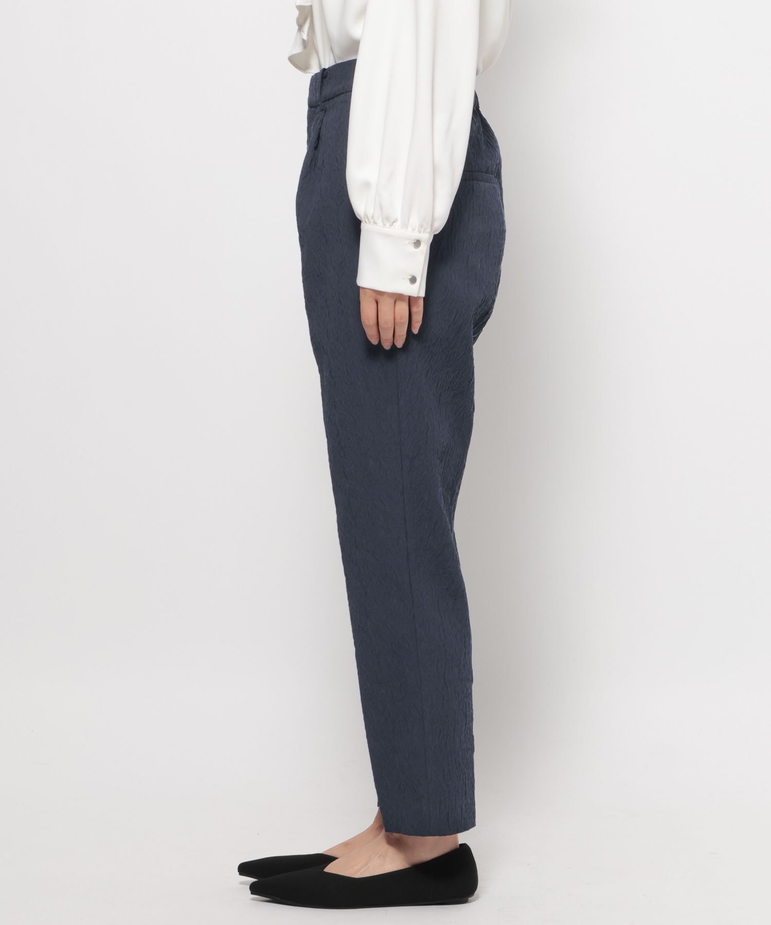  「【入卒／セレモニー】ジャガードテーパードパンツ」|スラックス|