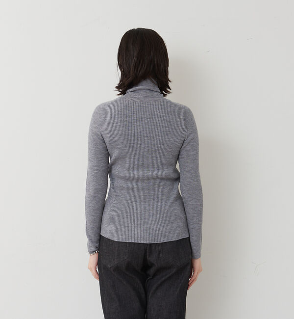 collex「ピュアウールリブタートルニット」|ニット・セーター|