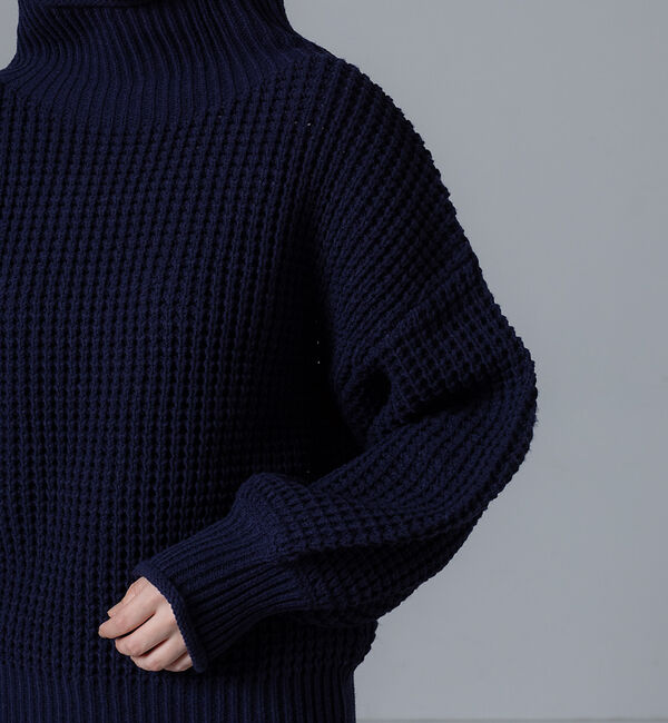 collex「ワッフルタートルニットプルオーバー」|ニット・セーター|