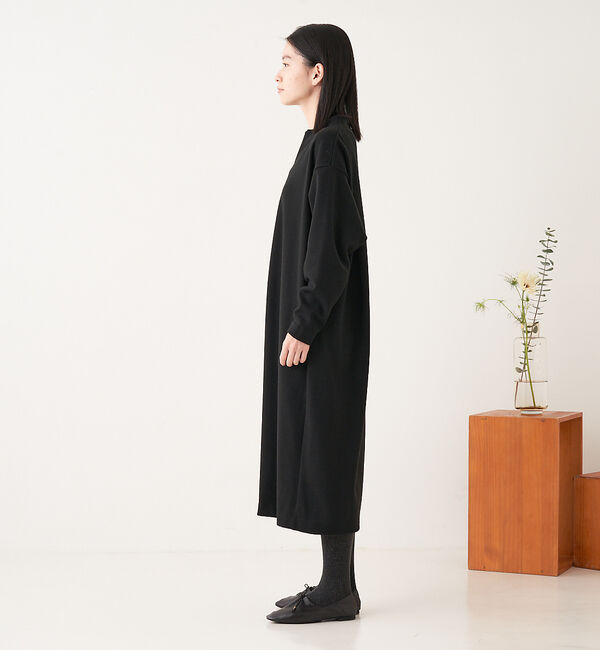 collex「ウール混 バックフォルム前スリットワンピース」|ワンピース|