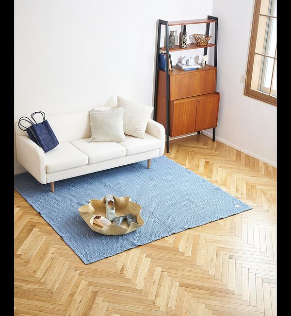 collex「イブル クラウド柄 オーガニックコットン キルティングマット スクエア 200&times;」|その他|ブルー