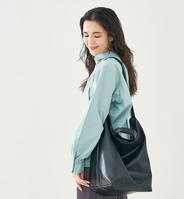 collex「2WAY底マチワイド レザーライクワンショルダーバッグ」|ショルダー・メッセンジャー|