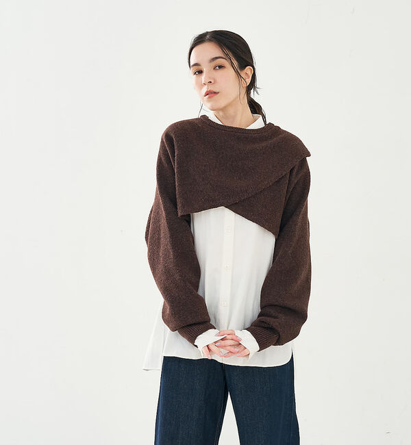 collex「2WAYショートニットプルオーバー」|ニット・セーター|