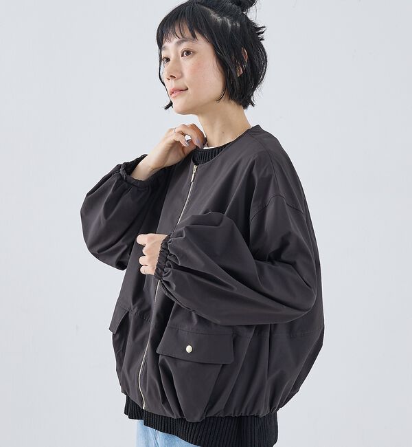collex「2WAYボリュームスリーブジップアップブルゾン」|ブルゾン・スタジャン|