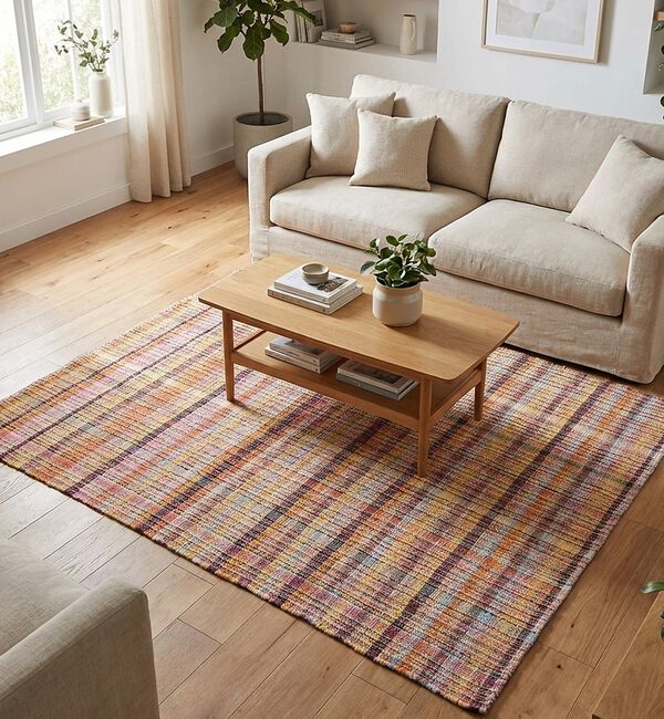 collex「【RugRu】CHASE ラグ 120&times;160 インド綿 チェック柄」|その他|