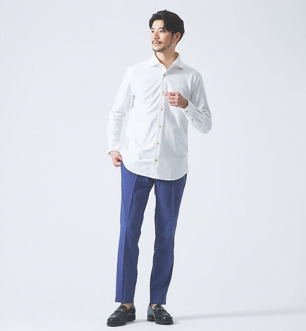 ABAHOUSE「【FLEX SHIRTS】36ゲージ コットン モクロディ シャツ」|シャツ・ブラウス|