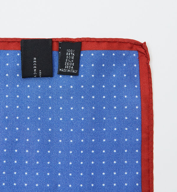 ABAHOUSE「【イタリア製】シルク ドット柄チーフ」|バンダナ・スカーフ|