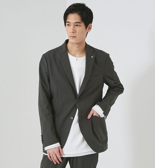 ABAHOUSE「【セットアップ対応/FLEX JACKET】トリコットツイル マルチストレッチ」|テーラードジャケット|