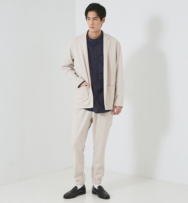 ABAHOUSE「【セットアップ対応】ハイストレッチ ジョーゼット ボタンレス ジャケット / カ」|その他|