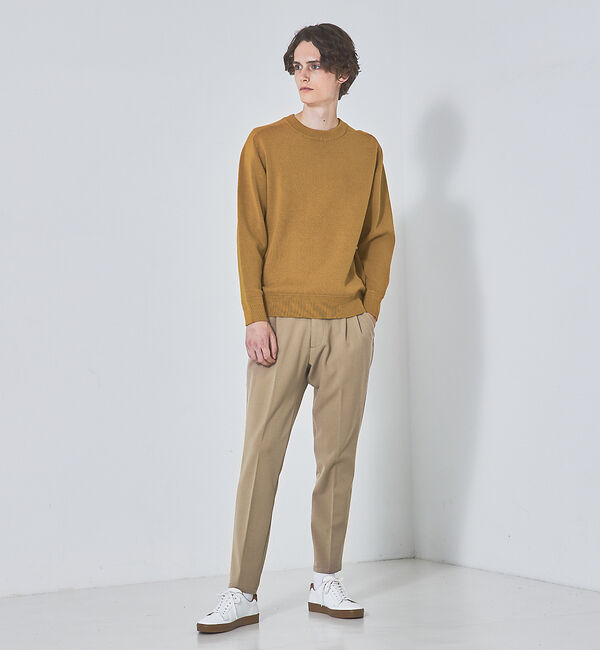 ABAHOUSE「【アクセントステッチ】サドルスリーブ ジャガード ニット プルオーバー」|ニット・セーター|