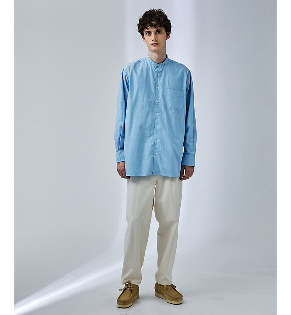 ABAHOUSE「【別注】Individualized shirts / オックス バンドカラーシ」|シャツ・ブラウス|