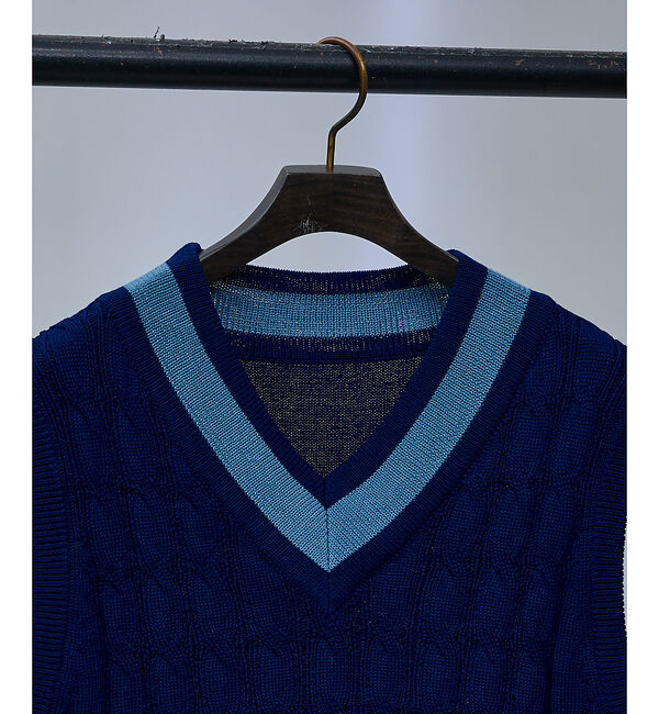 ABAHOUSE「ケーブル編み チルデンベスト」|ベスト・ジレ|