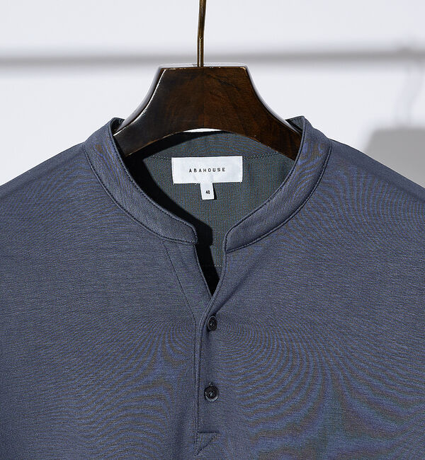 ABAHOUSE「Vネック スキッパー 長袖Tシャツ」|Tシャツ・カットソー|