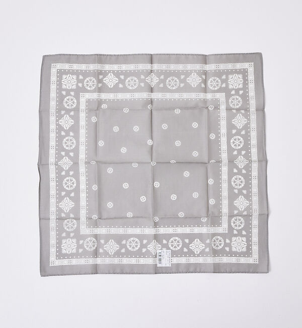 ABAHOUSE「紋様柄ハンカチ」|ハンカチ|グレー