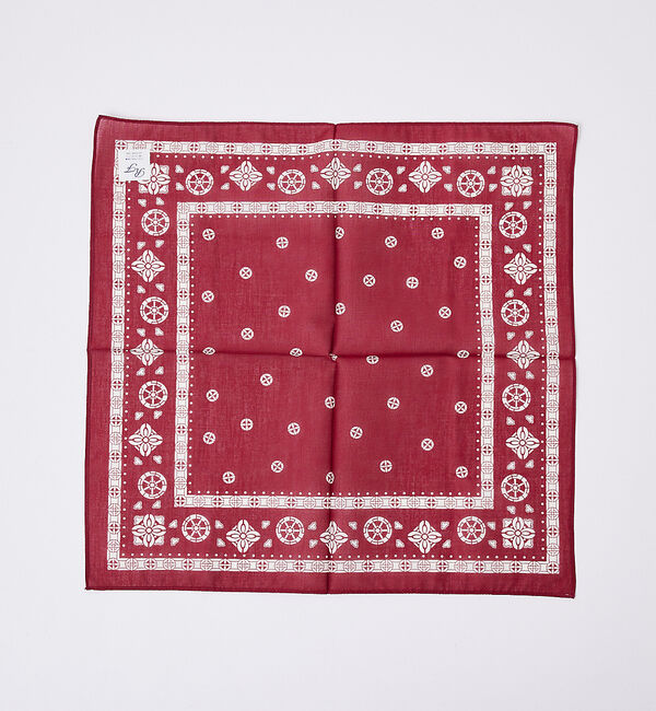 ABAHOUSE「紋様柄ハンカチ」|ハンカチ|レッド