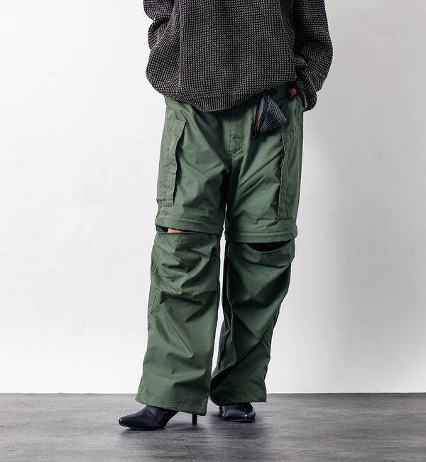 ABAHOUSE「3WAYデチャッタブルヘリクリーパンツ/TCウェザー/ユニセックス」|カーゴ|