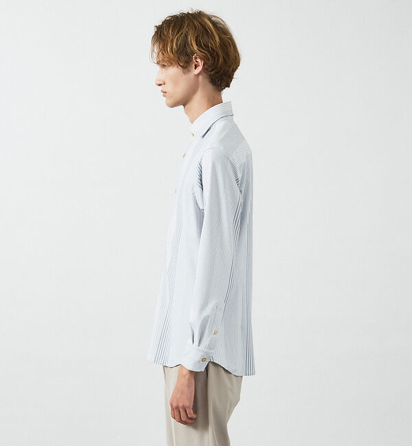ABAHOUSE「【FLEX SHIRTS】360&deg;ストレッチ パッチワークストライプシャツ /」|シャツ・ブラウス|