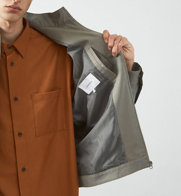 ABAHOUSE「シャンブレーツイル　スタンドカラーブルゾン / ショートブルゾン」|ブルゾン・スタジャン|