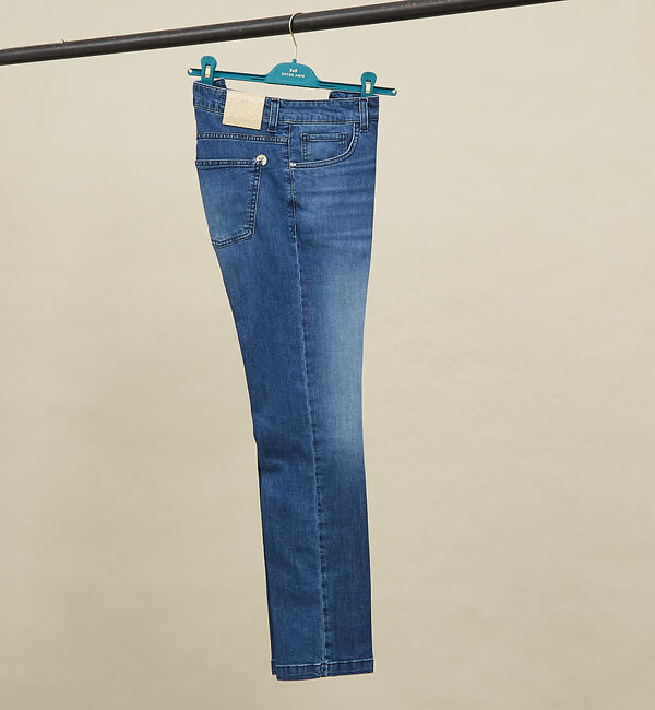 ABAHOUSE「【entre amis / アントレアミ】スリムフィット デニム / ストレッチ」|デニム|インディゴ