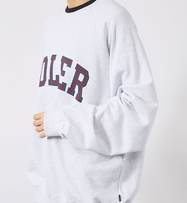 ABAHOUSE「【POLER/ポーラー】COLLEGE RAGLAN CREW スウェット/カレ」|スウェット・ジャージ|