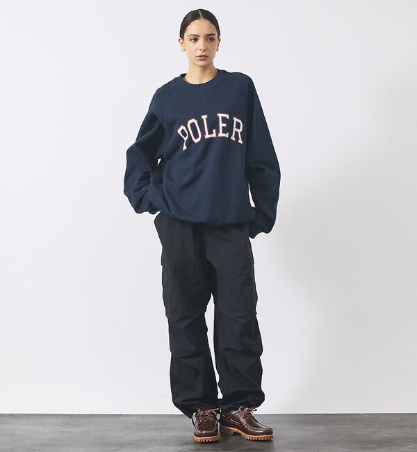 ABAHOUSE「【POLER/ポーラー】COLLEGE RAGLAN CREW スウェット/カレ」|スウェット・ジャージ|