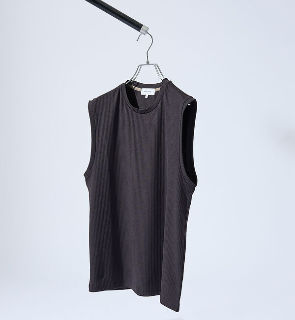 ABAHOUSE「【ストレッチテレコ】ノースリーブ クルーネック Tシャツ / タンクトップ」|キャミソール|