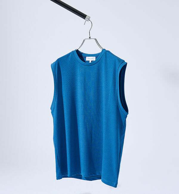 ABAHOUSE「【ストレッチテレコ】ノースリーブ クルーネック Tシャツ / タンクトップ」|キャミソール|