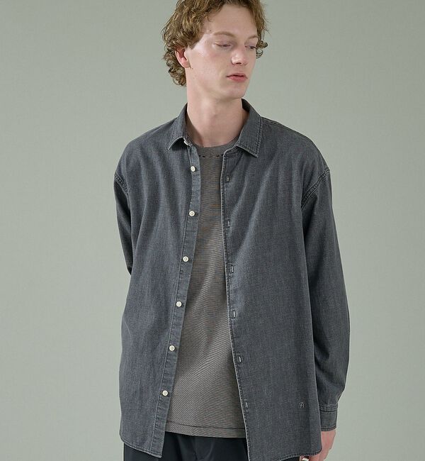 ABAHOUSE「7.5オンス オーバーサイズ デニムシャツ / ライトオンスデニム」|シャツ・ブラウス|