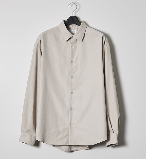 ABAHOUSE「スエードタッチ オーバーサイズ レギュラーカラーシャツ」|シャツ・ブラウス|
