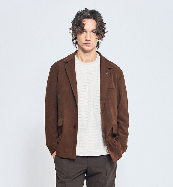 ABAHOUSE「綾スウェード ストレッチ ジャケット」|その他|ブラウン
