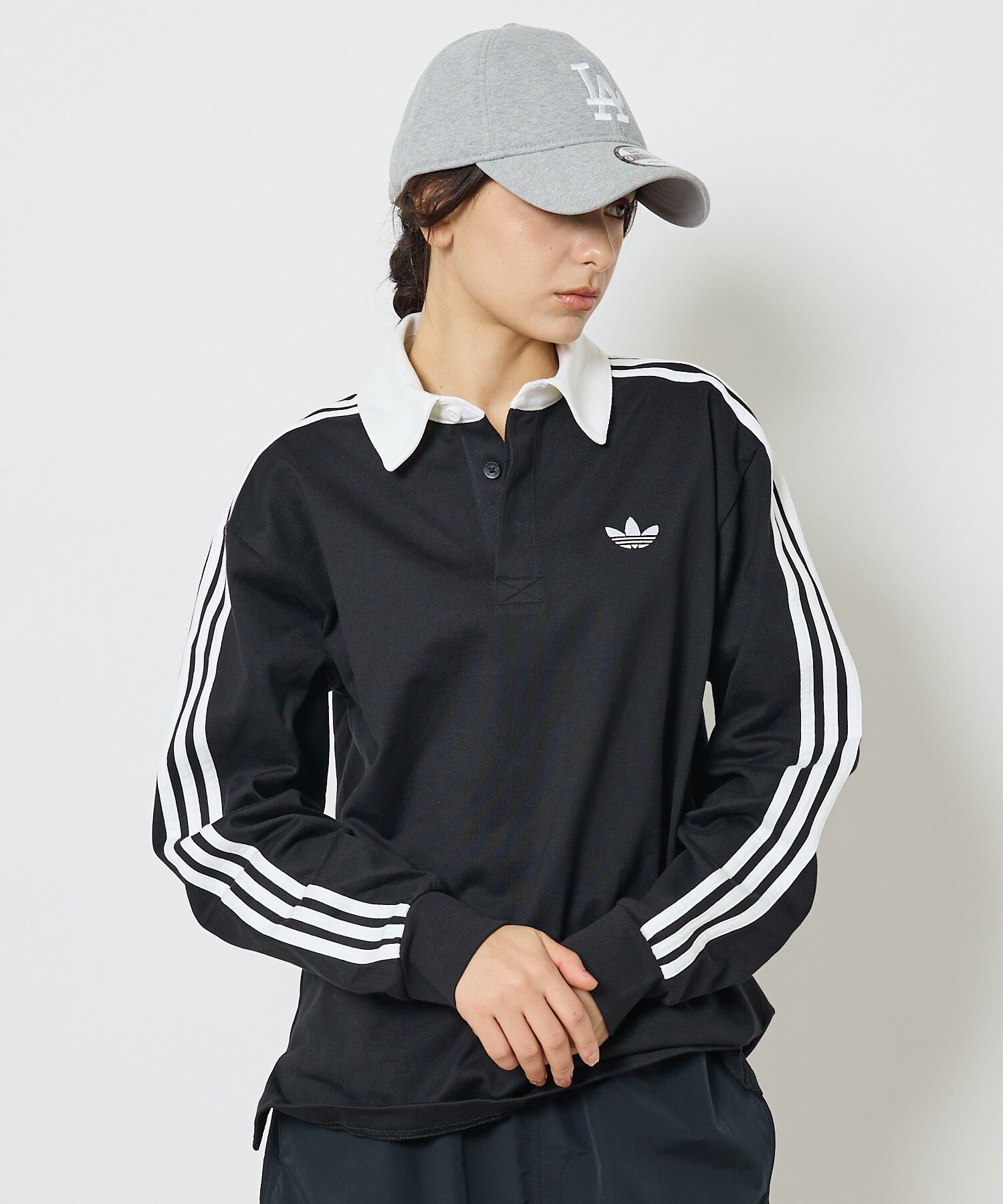 ABAHOUSE「【adidas originals/アディダスオリジナルス】Rugby polo」|その他|ブラック
