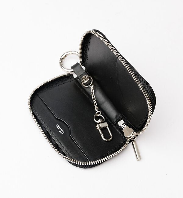 ABAHOUSE「【UNISEX】 CORDOVAN SMART KEY CASE / 水染めコー」|キーケース|ブラック