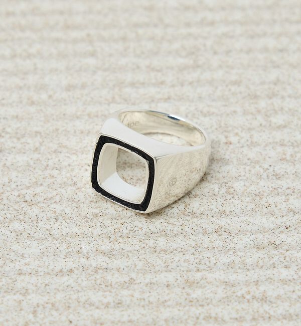 ABAHOUSE「【UNISEX】CUSHION FRAME RING / クッションフレーム リ」|リング|