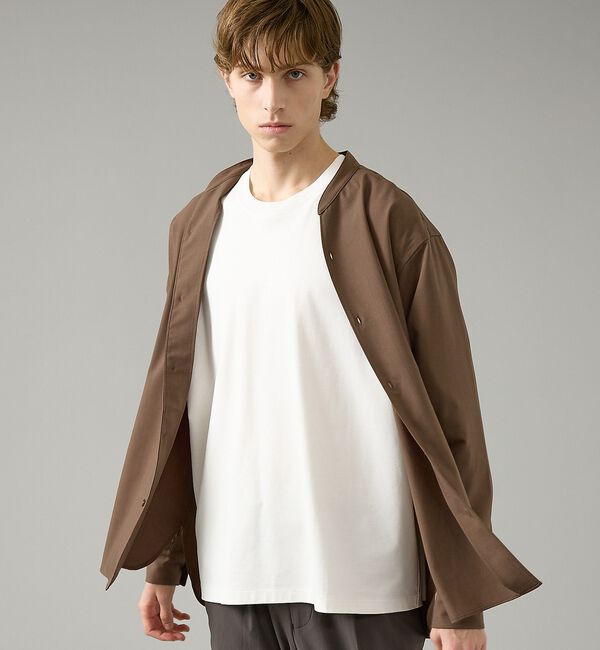 ABAHOUSE「Vネック スキッパーシャツ / バンドカラー」|シャツ・ブラウス|