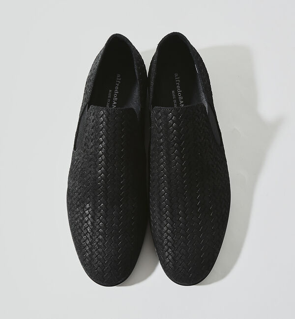 alfredoBANNISTER「【定番木型】メッシュ型押し / サイドゴア レザースリッポン」|その他|