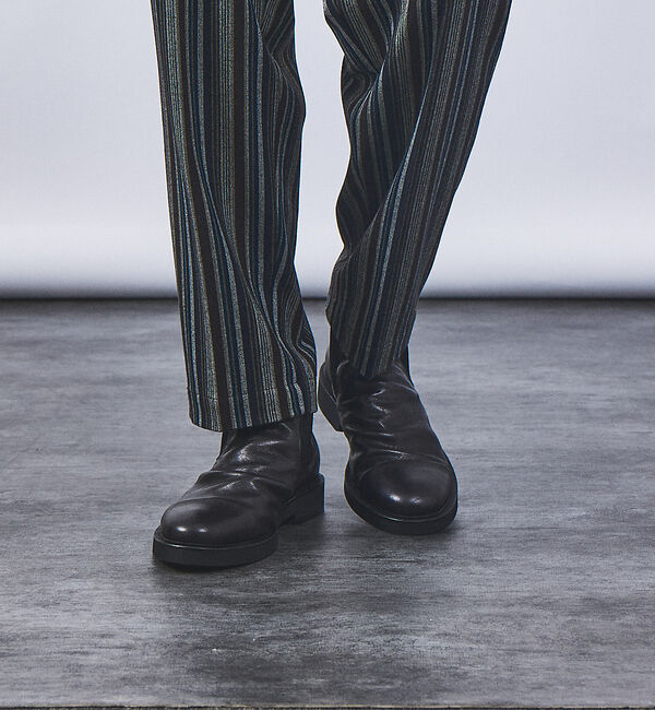 alfredoBANNISTER「【ソフトレザー】ドレープ サイドゴア ブーツ」|ショートブーツ|